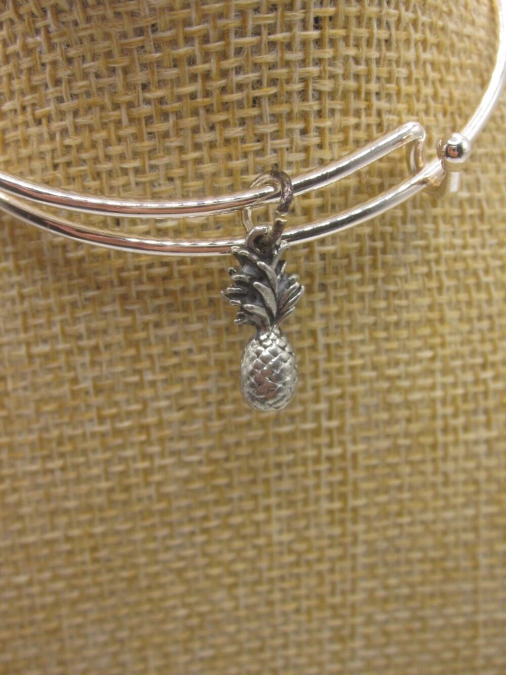 Pineapple Silver Tone Adjustable Bracelet - Picture 2 of 2